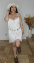 Cowgirl fringe dress WHITE