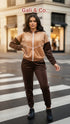 Coduroy tracksuit BROWN