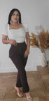 Cargo legging warm inside BROWN