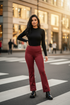 THERMAL PUSH UP LEGGING BURGUNDY