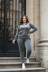 PLUS SIZE GRAY velour women's tracksuit