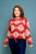 Plus Size  Aztec Print Mock Neck Sweater