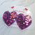 HEART HAIR CLIPS PURPLE