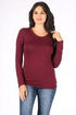 U basic longe sleeve BURGUNDY