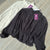 Kenia Black dotted blouse