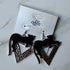 Panther Earings Silver/ Black