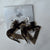 Panther Earings Silver/beige & blk