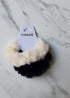 Fuzzy Scrunchie Black/white