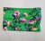 Green with pink flowers
