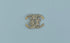 Gold CC Rhinestone Pin