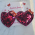 HEART HAIR CLIPS FUSHIA