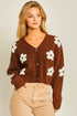 Daisy cropped sweater Brown