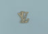 LV Gold Rhinestone Pin