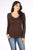 V neck longe sleeve BROWN