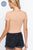 Ruched Lettuce Edge Seamless Rib Top