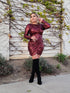 Britni DRESS BURGUNDY