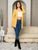 Mustard Briana LONG SLEEVE OPEN FRONT KNIT CARDIGAN