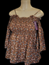 Smocked top BROWN