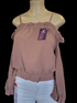 Off shoulder solid NUDE