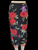 4086 Longe skirt BLACK RED ROSES