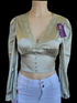 Satin crop top OLIVE