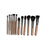 12 pcs brush set black gold