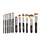 12 pcs brush set black