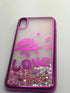 pink falling glitter phone case