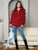 Burgundy pullover sweater