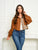 Ria rust plaid jacket